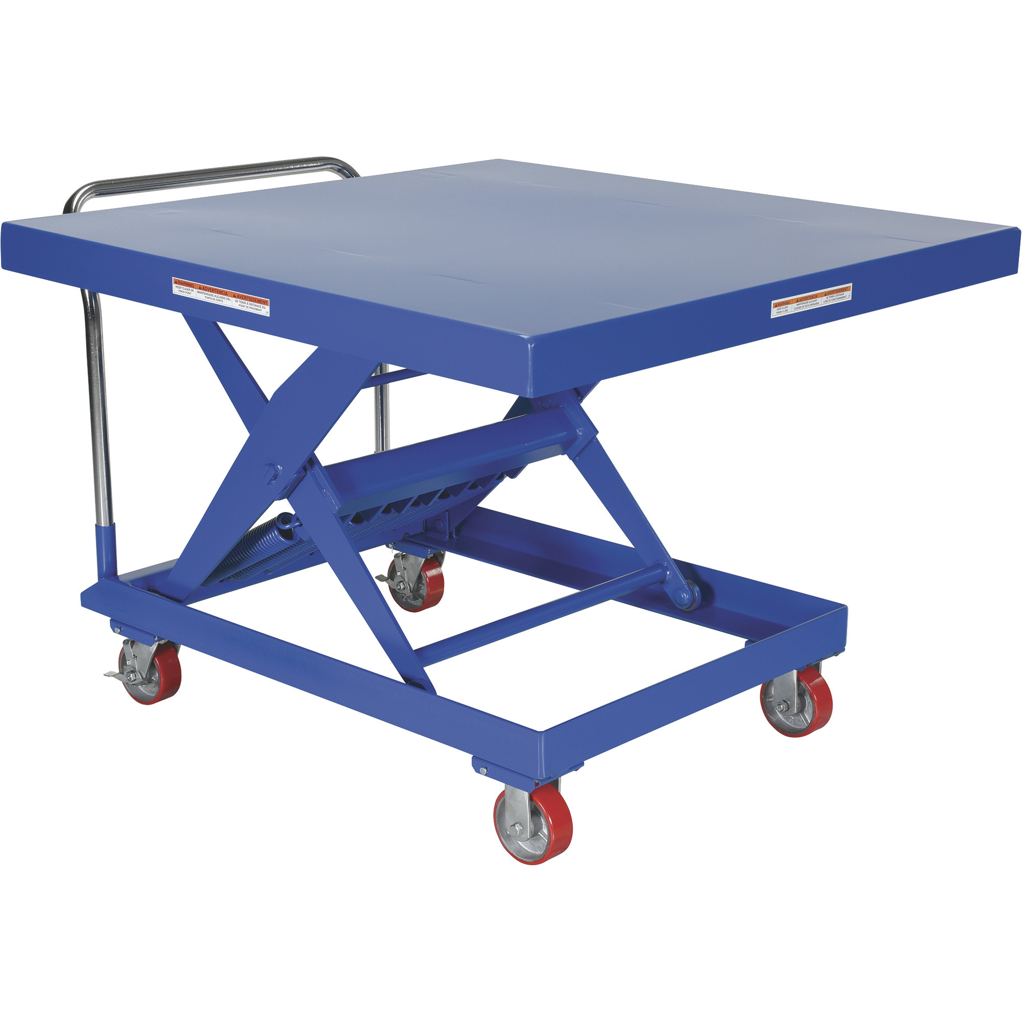 Vestil Auto-Hite Scissor Cart - 2,000-Lb. Capacity, All-Steel, 48in. x 48in., Model# SCSC-2000-4848